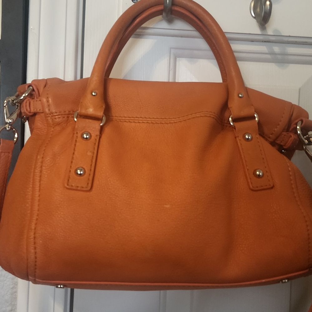 Kate Spade Cobble Hill Small Leslie Convertible Bag GUC Pumpkin Orange - Picture 12 of 16